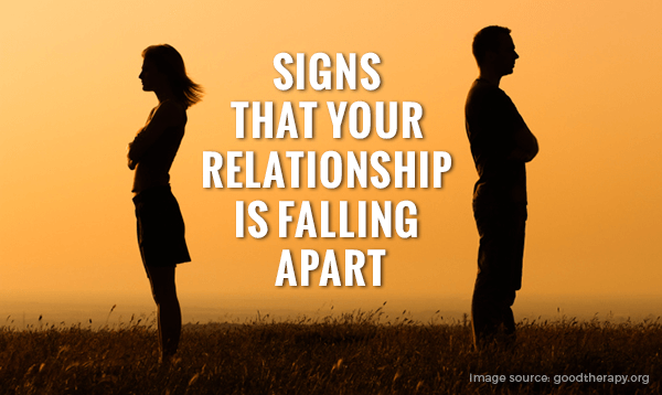 10 Signs that your relationship is falling apart